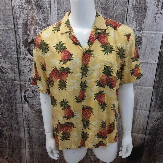 MENS VNTG PARADISE FOUND HAWAIIAN CAMP SHIRT SIZE LARGE