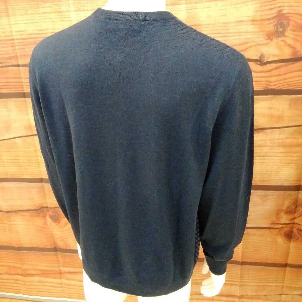 NWT MENS TURNBURY BLUE CHECK SWEATER SIZE LARGE TCC