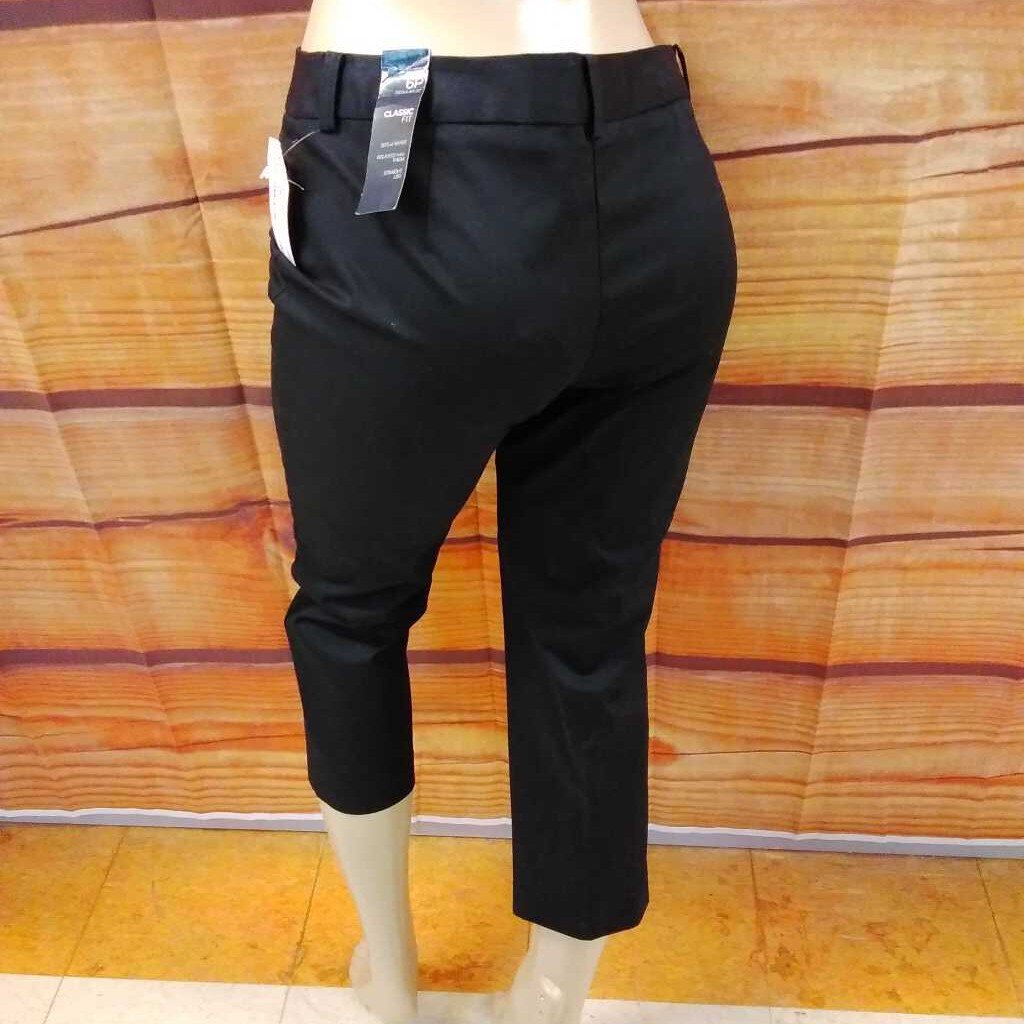 NWT JONES NY BLACK CROP PANTS SIZE 6 PETITE TCC