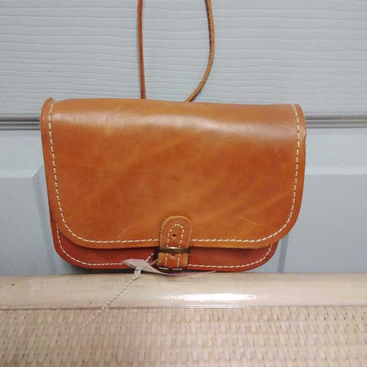 REAL LEATHER MADE IN GREECE SMALL CROSSBODY BUCKLE PURSE