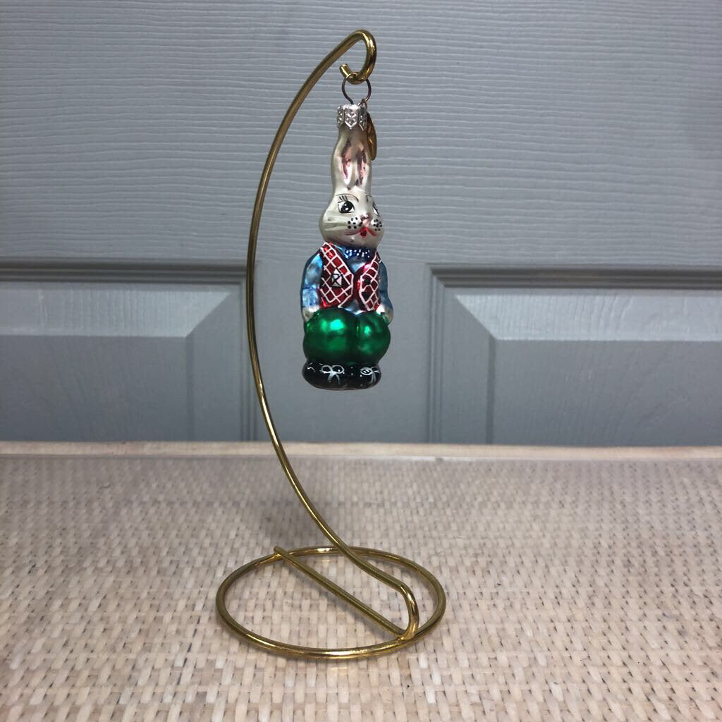 CHRISTOPHER RADKO EASTER BUNNY ORNAMENT WITH STAND