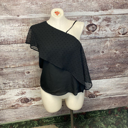 ANDREE BY UNIT BLACK ONE SHOULDER TOP SIZE LARGE NWT TCC