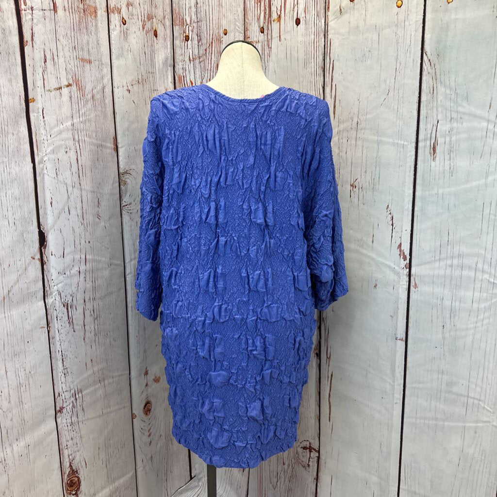 VNTG MICHELLE ST JOHN BLUEISH PURPLE TUNIC SIZE X LARGE TCC