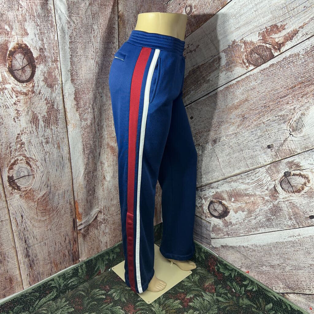 ALL ACCESS BLUE RED WHITE STRIPED ATHLETIC JOGGERS SZ MEDIUM D2C