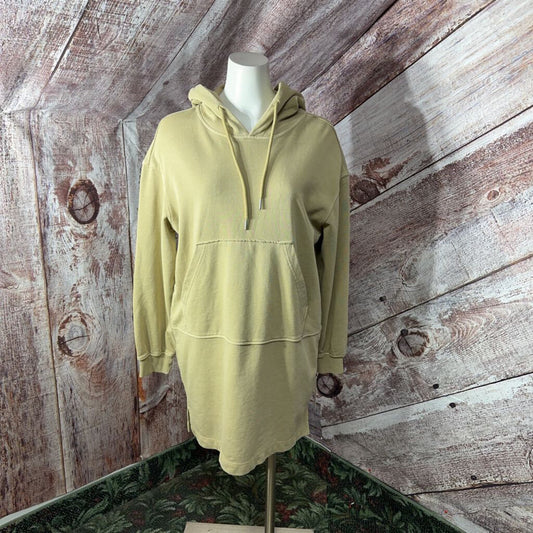 7 FOR ALL MANKIND TAN OVERSIZED SLIT PULLOVER HOODIE SIZE MEDIUM NWT TCC
