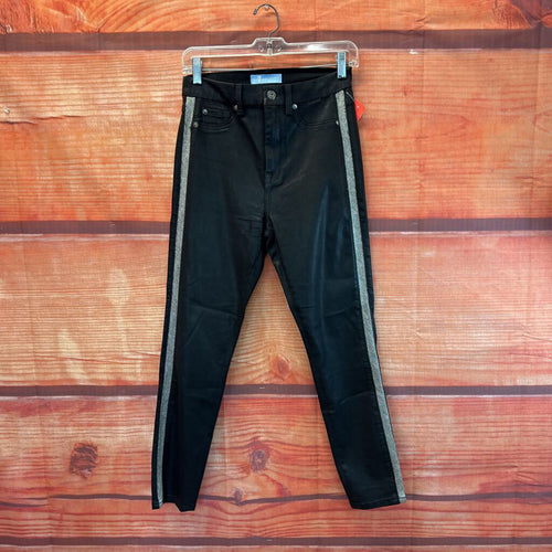 7 FOR ALL MANKIND B(AIR) DENIM BLACK COATED JEANS SIZE 6 TCC