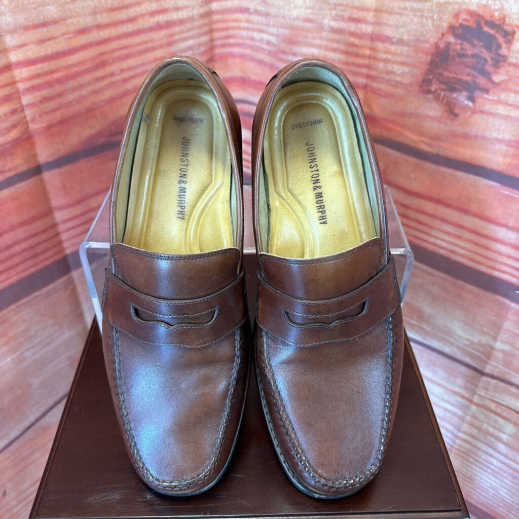 JOHNSTON AND MURPHY BROWN LOAFERS SIZE 10W TCC