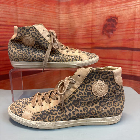 PAUL GREEN ANIMAL PRINT SUEDE SNEAKERS SIZE 6.5 TC3