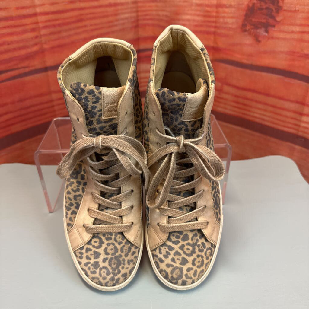 PAUL GREEN ANIMAL PRINT SUEDE SNEAKERS SIZE 6.5 TC3