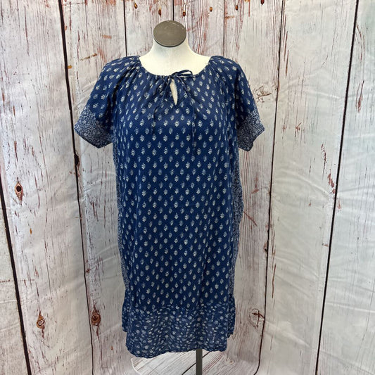 LUCKY BRAND BLUE MULTI FLORAL LINED DRESS SZ 1X TCC