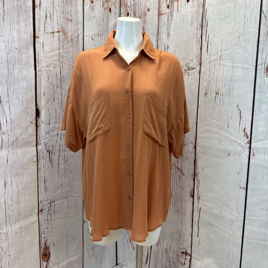 Z SUPPLY ORANGE BUTTON TOP SZ M TCC