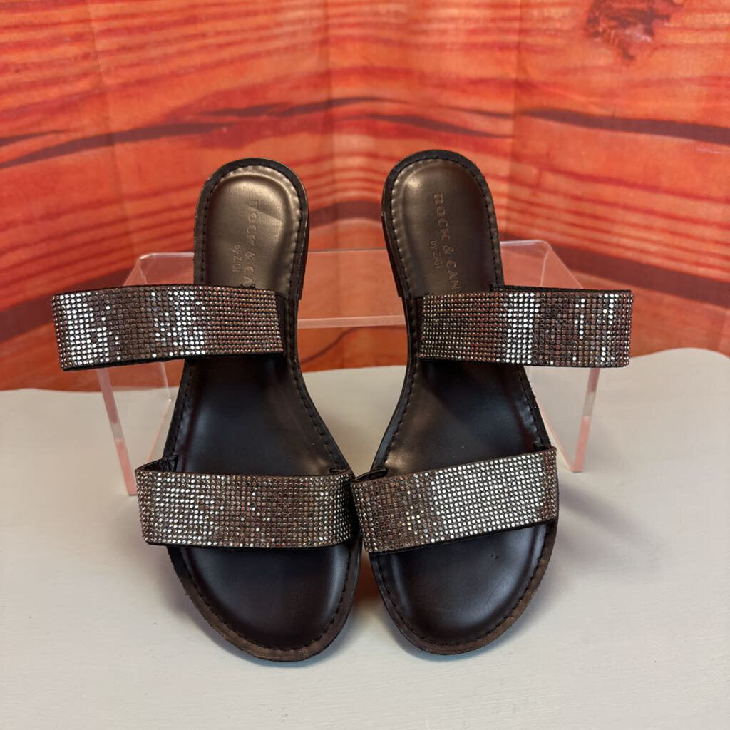 ROCK AND CANDY BY ZIGI SPARKLE SANDLES SZ 6.5 BRIONY TCC