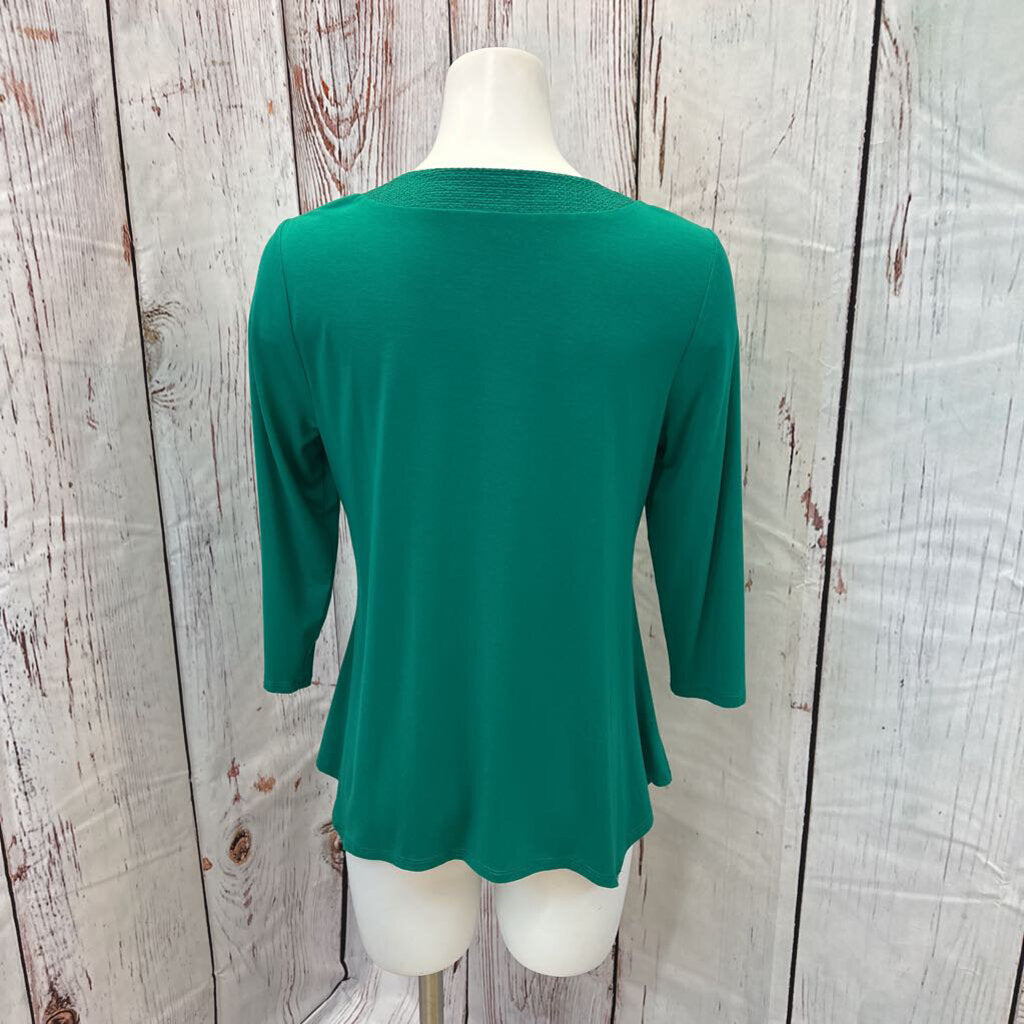 ADRIANNA PAPELL GREEN TOP SIZE M TCC