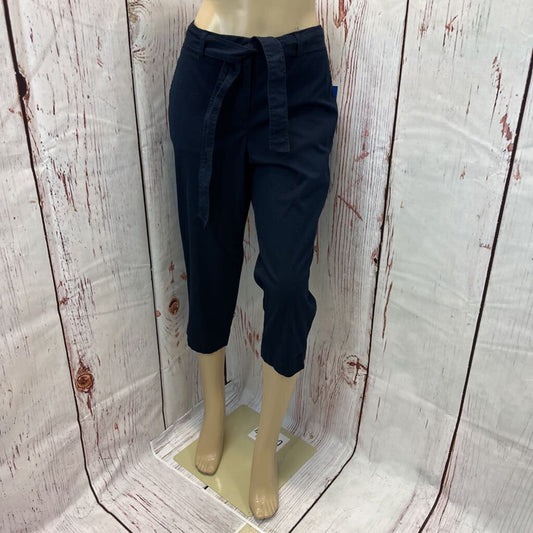 TALBOTS NAVY CROP PANTS SZ 16P TCC