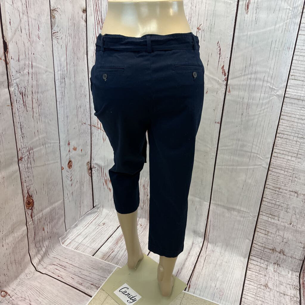 TALBOTS NAVY CROP PANTS SZ 16P TCC