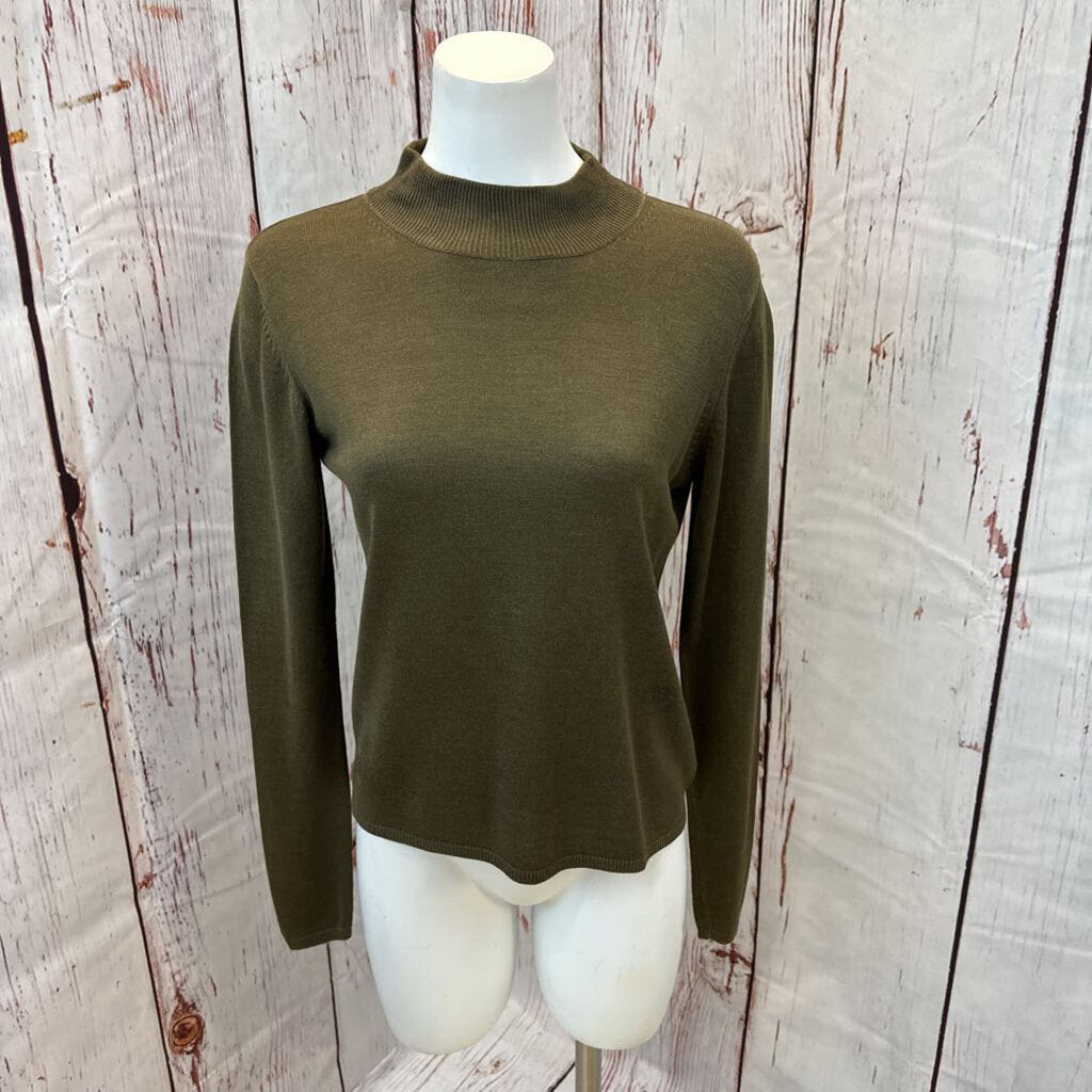 AUGUST SILK GREEN SILK SWEATER SZ S TC3