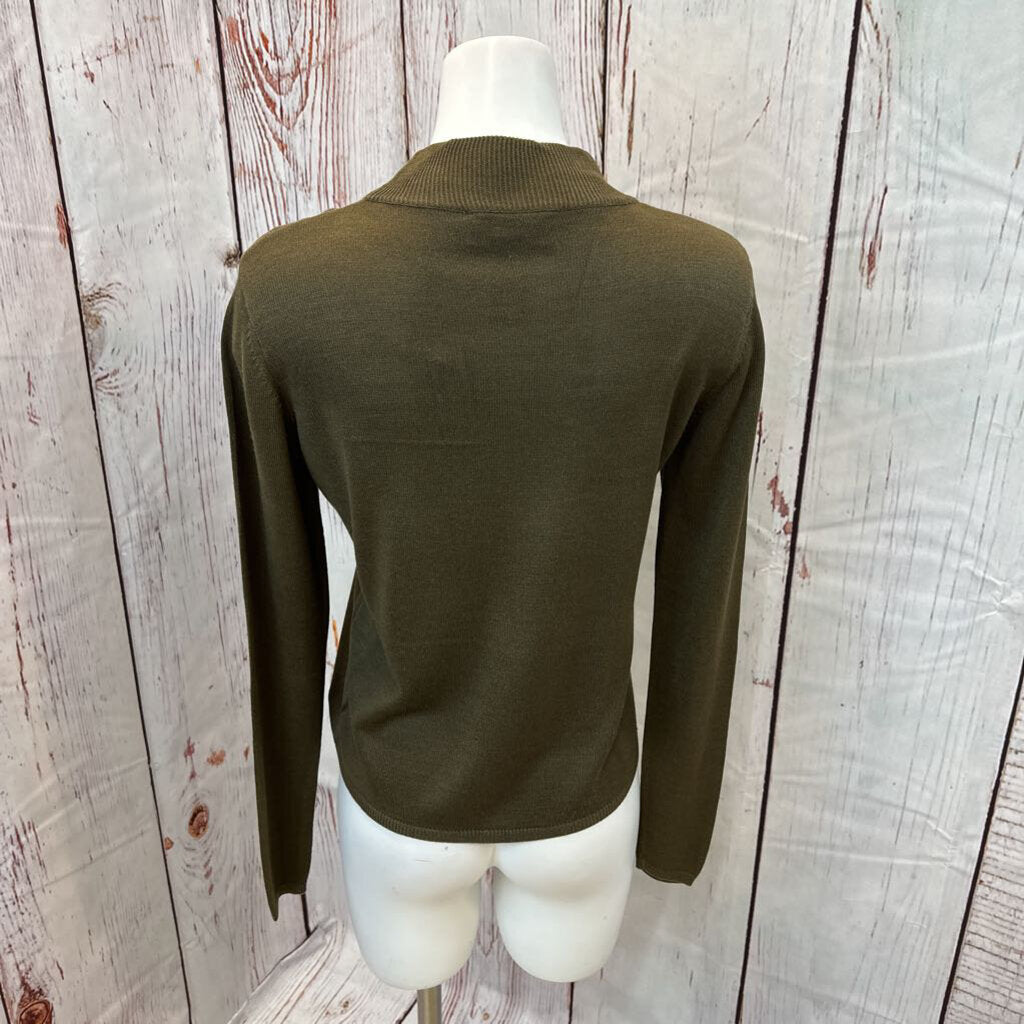 AUGUST SILK GREEN SILK SWEATER SZ S TC3