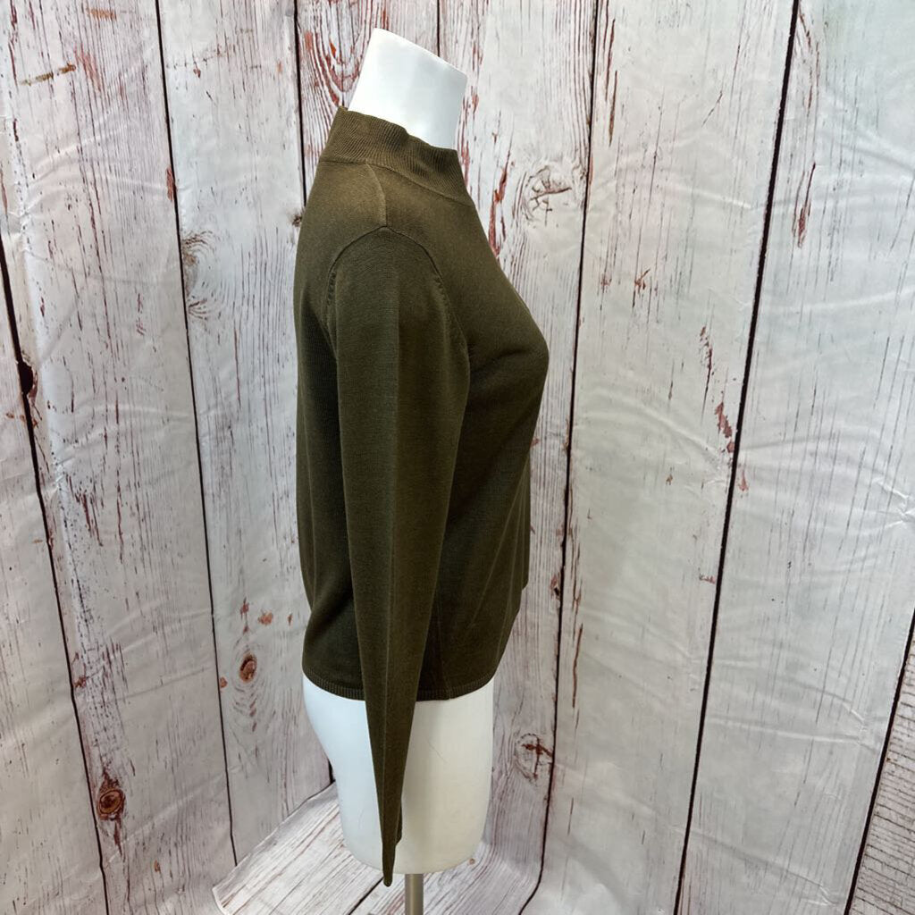 AUGUST SILK GREEN SILK SWEATER SZ S TC3