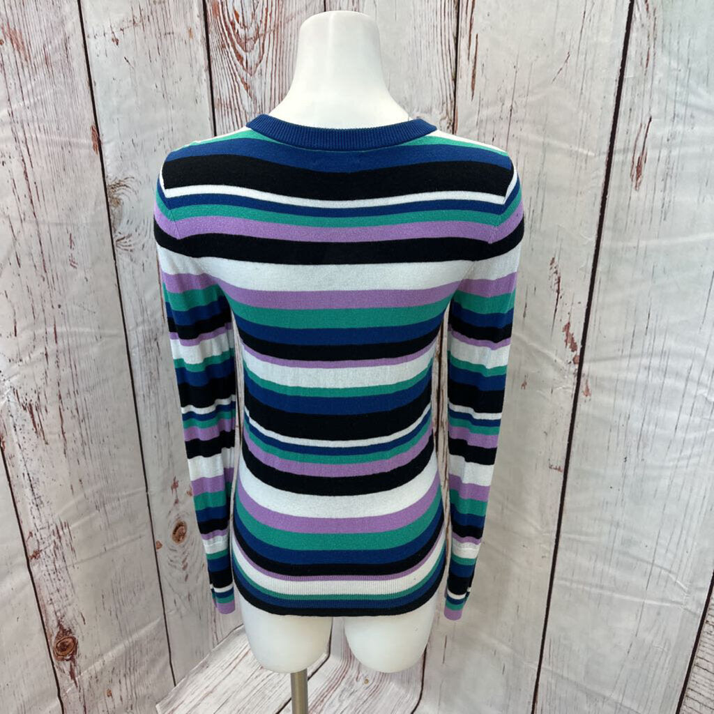 HALOGEN MULTI STRIPE SWEATER SZ XS TCC