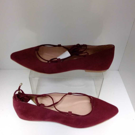 ANN TAYLOR LOFT MAROON SUEDE LACEUP SHOES NEW WITH TAG SIZE 10 TCC