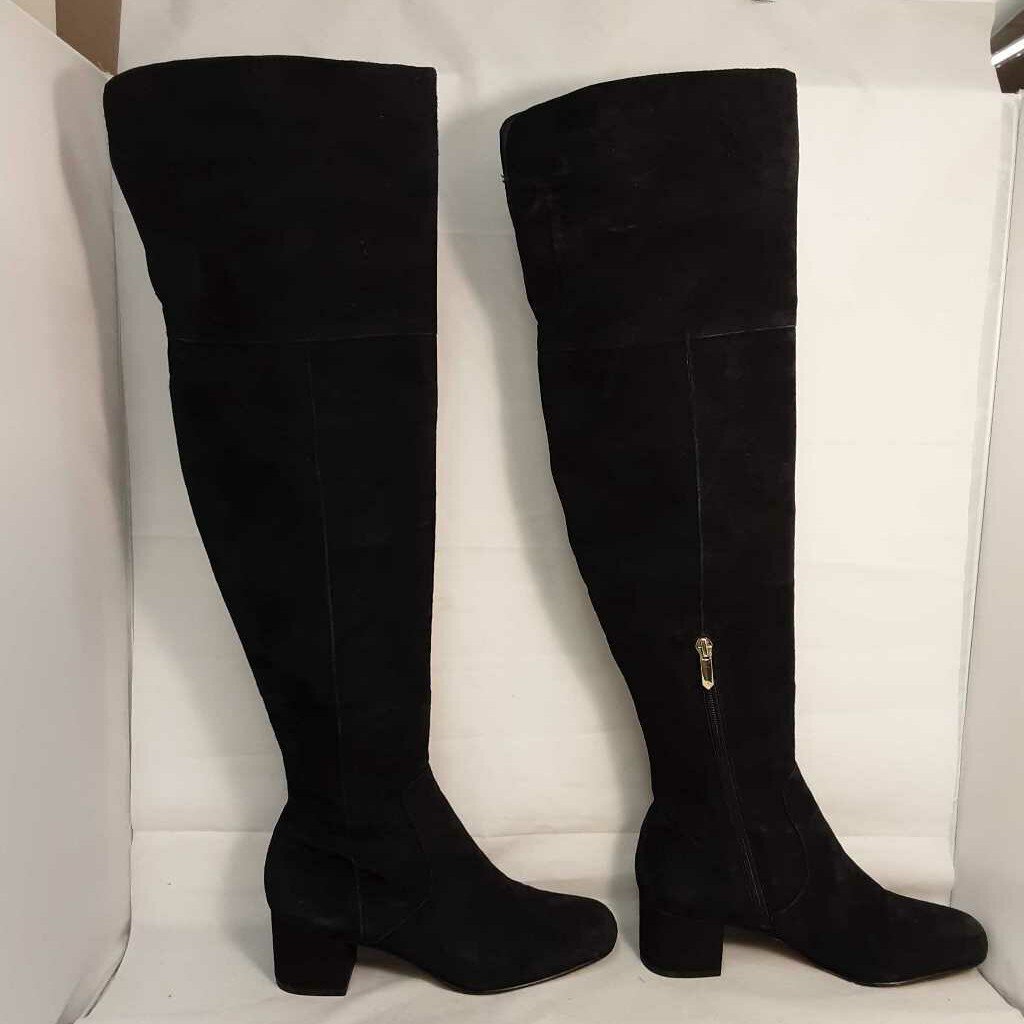 SAM EDELMAN "ELINA" BLACK SUEDE OVER-THE-KNEE BOOTS SIZE 6 TCC