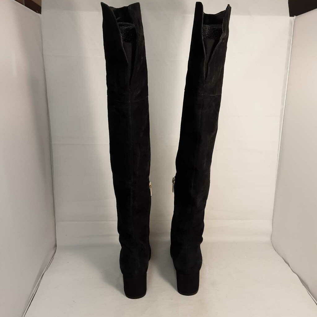 SAM EDELMAN "ELINA" BLACK SUEDE OVER-THE-KNEE BOOTS SIZE 6 TCC