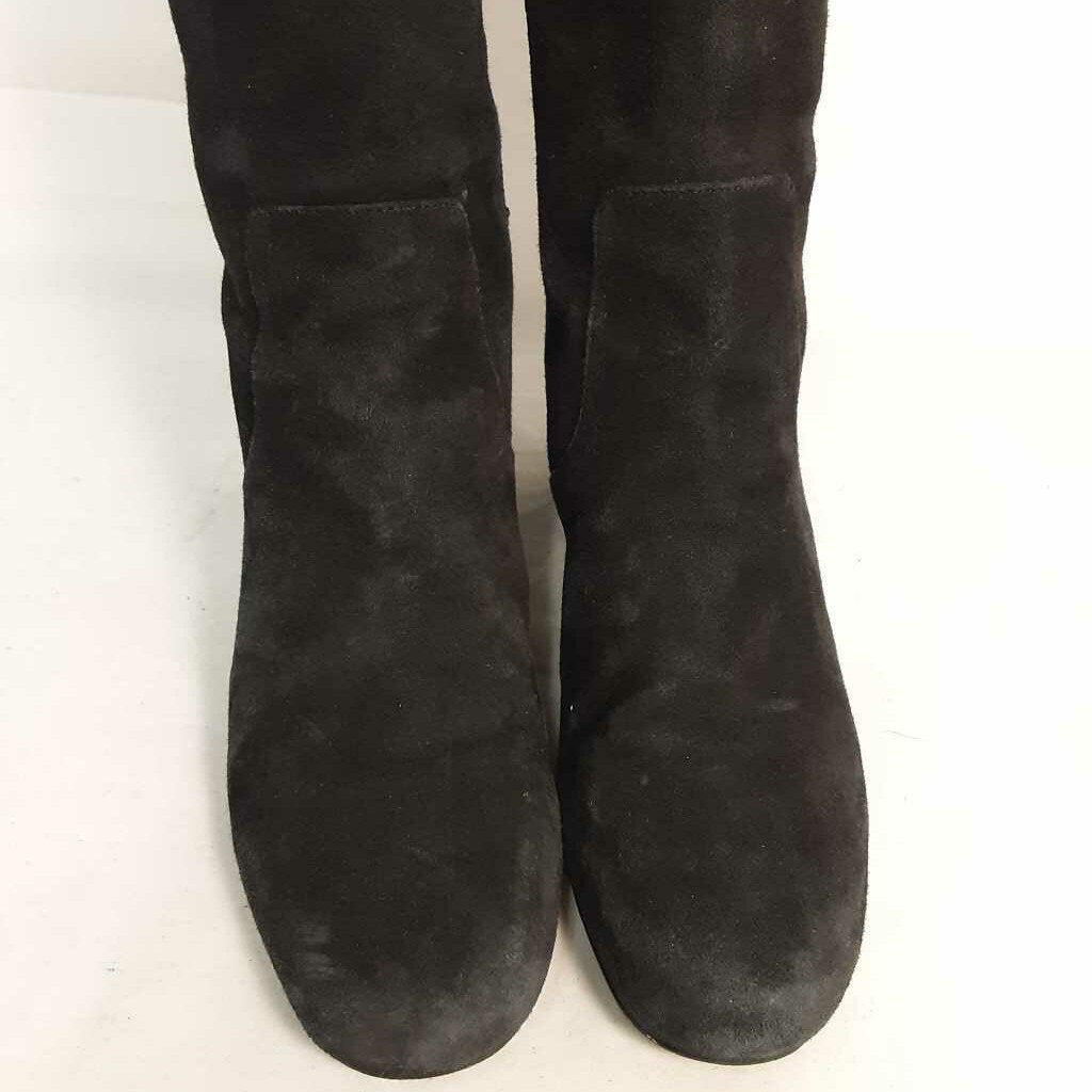 SAM EDELMAN "ELINA" BLACK SUEDE OVER-THE-KNEE BOOTS, SIZE 6