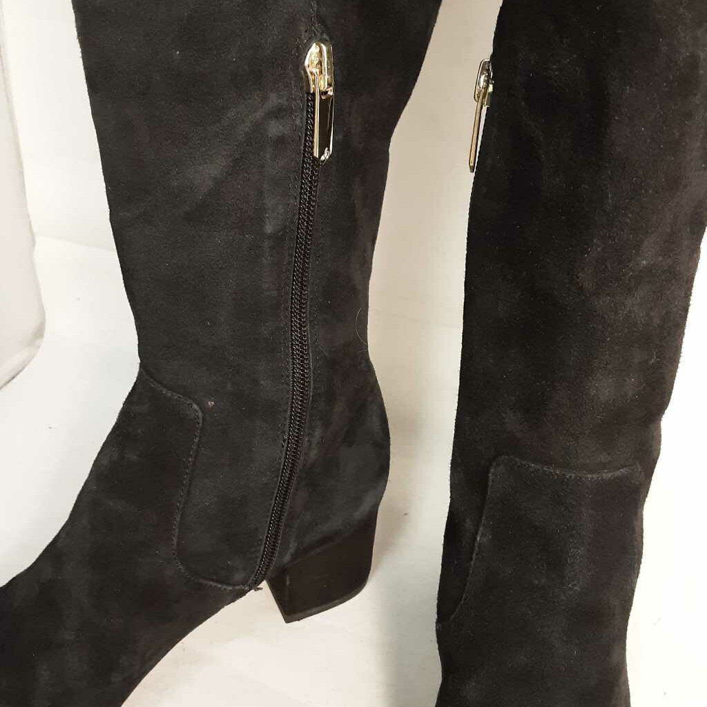 SAM EDELMAN "ELINA" BLACK SUEDE OVER-THE-KNEE BOOTS SIZE 6 TCC